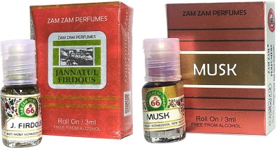 Zam Zam Perfumers Jannatul Firdaus and Musk 3ml/Piece Long Lasting Attar Floral Attar(Natural)