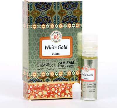 Zam Zam Perfumers White Gold 6ml Long Lasting Floral Attar(Natural)