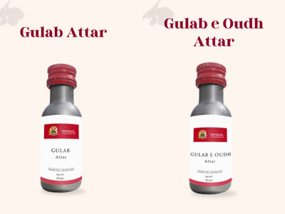 Imperial Gulab & Gulab-e-Oudh Attar Combo | Long-Lasting Unisex Natural Perfume Floral Attar(Rose)