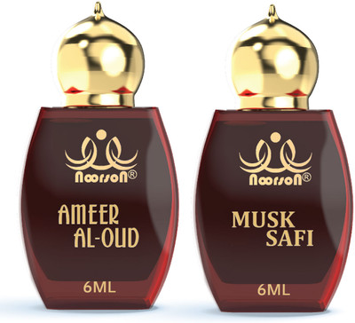 Noorson Ameer Al Oud & Musk Safi Attar 06 Ml Each Pack of 2 Herbal Attar Floral Attar(Natural)