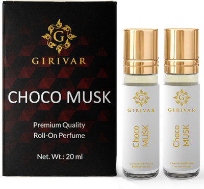 girivar Fragrances Choco Musk l Travel-size Roll-on Bottle l Long Lasting Herbal Attar(Natural)