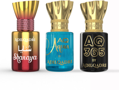 Adilqadri Shanaya,AQ Aqua & AQ 365 Attar combo Unisex Non-Alcoholic Pack of 3 Floral Attar Floral Attar(Fruity)