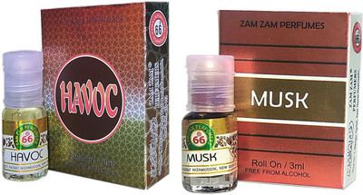 Zam Zam Perfumers Havoc and Musk 3ml/Piece Long Lasting Attar Floral Attar(Natural)