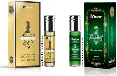 MEENA 1 Billion And Al Khaleej Attar Combo Floral Attar(Blends (mukhallat), Pink Lotus)