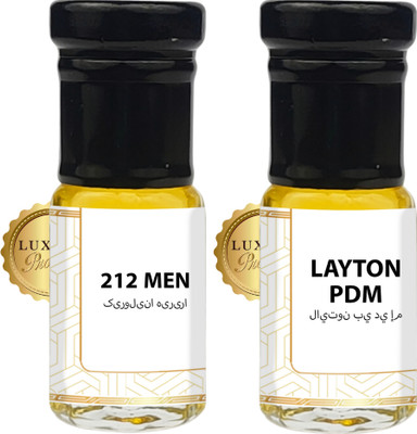 Luxify Scent 212men & Layton pdm Attar Combo | Undiluted & Alcohol Free Ittar | Long Lasting Floral Attar(Floral, Woody)