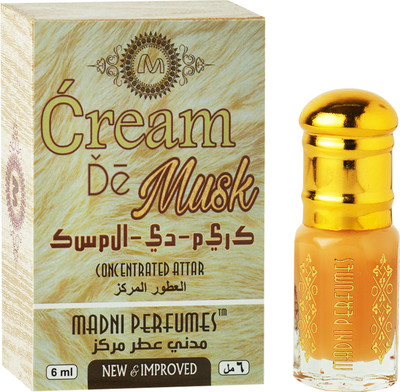 MADNI PERFUMES Cream De Musk Premium Attar For Men & Women - 6ml | Alcohol-Free Attar Floral Attar(Floral)