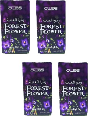 Owais Forest Flowers 6ML Attar For Men & Women Long Lasting Zero Alcohol (Pack of 4) Floral Attar(Floral)