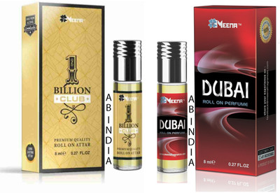 MEENA 1 Billion And Dubai Attar Combo Floral Attar(Dehn el oud, Motia/Jasmin)