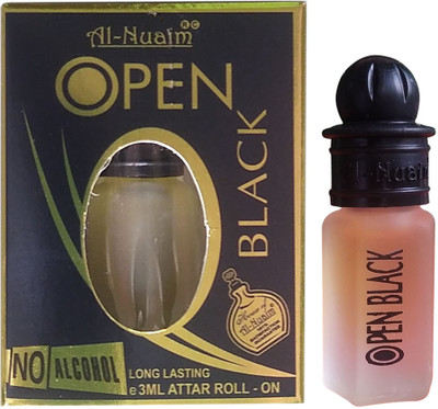 Al Nuaim Open Black 3ml Long Lasting Attar Floral Attar(Natural)