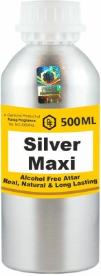 Parag Fragrances Silver Maxi Attar 500ml Long Lasting Attar Wholesale Pack Floral Attar(Natural)