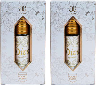 AROCHEM Arome Diva Attar Long Lasting Fragrance No Alcohol Pure Perfume 6ML (Pack of 2) Floral Attar(Floral)