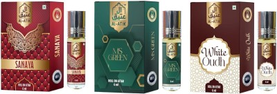 AL-ATIK SANAYA,MS GREEN & WHITE OUDH Floral Attar(Chocolate, Spicy, Amber, Woody, Spicy, Woody)