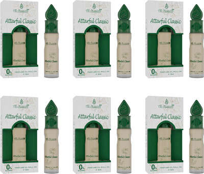 Al-Nuaim E-Series Attarful Classic Attar Roll On - Pack Of 6 (6ml Each) Floral Attar(Floral)
