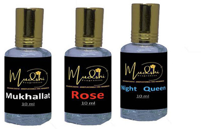 Mudshi attar-ruh-gulab-10ml_attar-shalimar-10ml_attar-thyme-10ml Herbal Attar(Musk)
