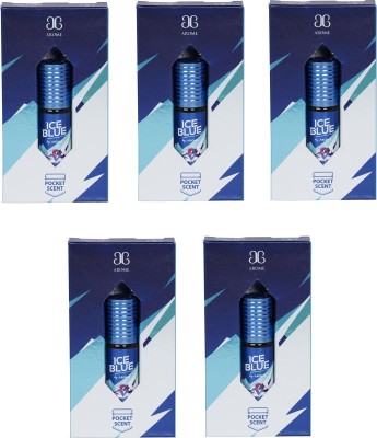 AROCHEM Ice Blue Attar Long Lasting Fragrance No Alcohol Pure Perfume 6ML (Pack of 5) Floral Attar(Blue Lotus)