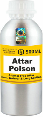 Parag Fragrances Poison Attar 500ml Long Lasting Attar Wholesale Pack Floral Attar(Natural)