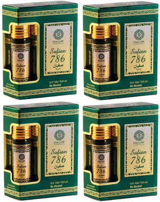 Girnar 4 SUFIAN 786 ATTAR ,6 ML EACH, PACK OF 4. Herbal Attar(Musk)