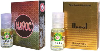 Zam Zam Perfumers Havoc and Aseel 3ml/Piece Long Lasting Attar Floral Attar(Natural)