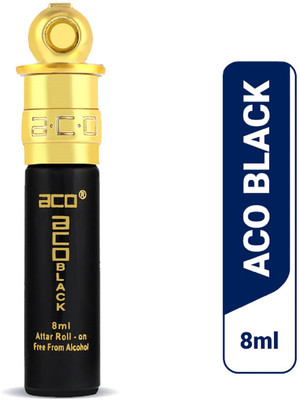 aco BLACK Concentrate Attar Roll On 8ml Floral Attar(Woody)