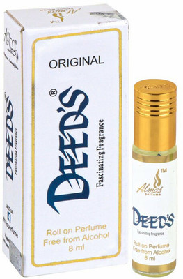 Almas Attar DEEDS WHITE | Economy Ittar | Alcohol Free Perfume Oil 8ML Floral Attar(Natural)