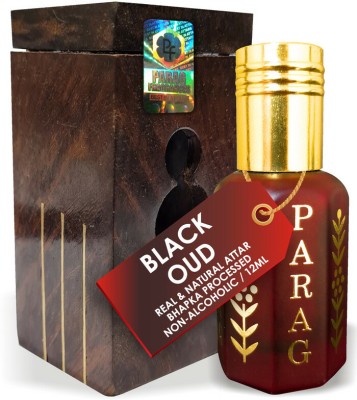 Parag Fragrances Black Oud Attar 12ml Wood Box Gift Pack / Precious Natural Attar Floral Attar(Oud (agarwood))