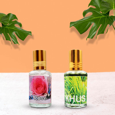 DOKCHAN Attar for pooja | Itra | Perfume | Natural and pure Rose & Khus Fragrance Floral Attar(Rose, Blends (mukhallat))