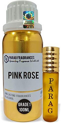 Parag Fragrances Pink Rose 100Ml Natural Attar (With Empty Fancy Bottles) Floral Attar(Floral)