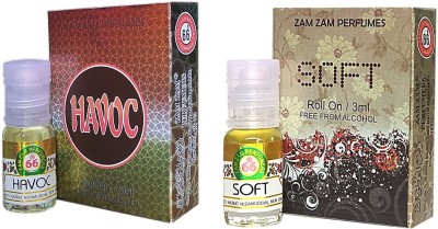 Zam Zam Perfumers Havoc and Soft 3ml/Piece Long Lasting Attar Floral Attar(Natural)