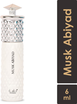 Manasik MUSK ABIYAD Alcohol - Free Concentrated Attar Roll On 6ml . Floral Attar(Floral)