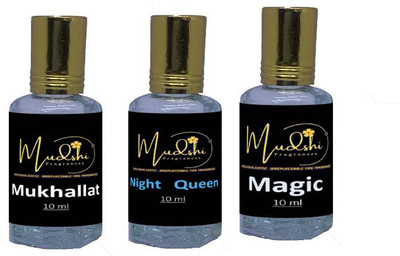 Mudshi attar-ruh-gulab-10ml_attar-night-queen-10ml_attar-shalimar-10ml Herbal Attar(Musk)