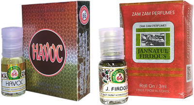 Zam Zam Perfumers Havoc and Jannatul Firdaus 3ml/Piece Long Lasting Attar Floral Attar(Natural)