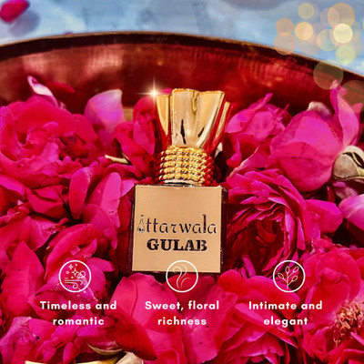ittarwala Gulab Attar | Arabic | Unisex Non-Alcoholic Roll-On | Long Lasting (10ml) Floral Attar(Rose)