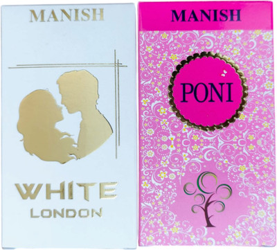 manish White London and Poni Attar Perfume Set, 6 ml Each, Pack of 2 Floral Attar(Pink Lotus)