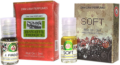 Zam Zam Perfumers Jannatul Firdaus and Soft 3ml/Piece Long Lasting Attar Floral Attar(Natural)
