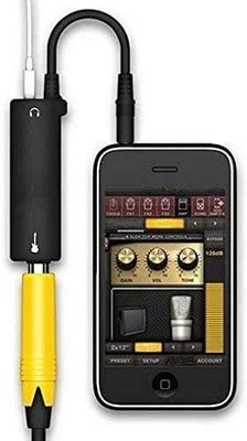 HBD Audio Interface AMP Adapter for Android & iOS Device, Guitar Connector Audio Interface