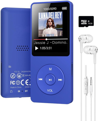 CASON 16GB Mini MP3 Music Player with Bluetooth ,Video Playback,Pocket-Sized MP3 16 GB MP3 Player(Blue, 1.8 Display)