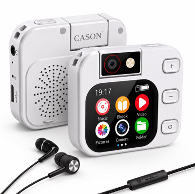 CASON MP3 music player with touchscreen 128 GB MP3 Player(White, 2.4 ...