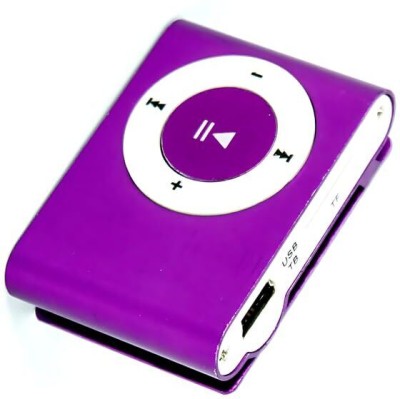 DRUMSTONE Rechargeable MP3 Player – Vibrant Purple Design, Durable Iron Clip, 3.5mm Jack 16 GB MP3 Player(Purple, 2.4 Display)