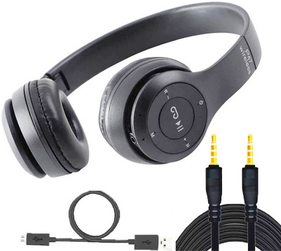 POZUB NEW ARRIVAL Gaming Sports headphone + Aux Cable + Charging cable 3D ULTRA BASS Over Head wireless Bluetooth Headphone with FM and SD Card Slot SMART BUY Thunder 3d Sound Headphone with Noise Isolation Audio Player headphones over the head New Rock BIT Blast stereo deepbass headphone Bluetooth,