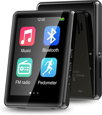 DRUMSTONE Digital MP3 Player with Bluetooth 5.3, Touch Screen, FM Radio 64 GB MP4 Player(Black, 2.5 Display)