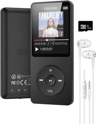 CASON 16GB Mini MP3 Music Player with Bluetooth ,Video Playback,Pocket-Sized MP3 16 GB MP3 Player(Black, 1.8 Display)