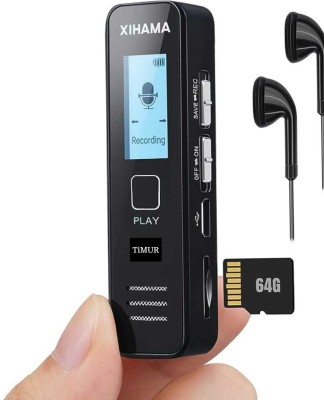 TiMUR Digital 192kbps20-Hour Recording MP3 Playback Mini Voice Recorder 32 GB MP3 Player(Copper, 2 Display)