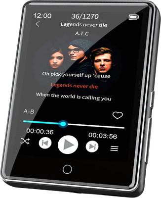 DRUMSTONE Digital MP4 Player Design for Active Lifestyle Music Lovers - 15 Years Warranty MP4 Player(Black, 2.8 Display)
