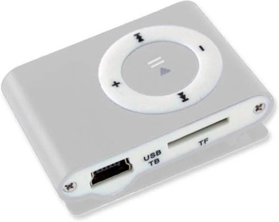 Elevea Mini MP3 Music Player with Earphone for Daily Entertainment - 15 Years Warranty MP3 Player(Silver, 0 Display)