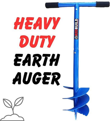 REDBUILD Manual Earth Auger Hole Digger 6 Inch ( Dual Blade ) Auger Drill(One Man Operation)