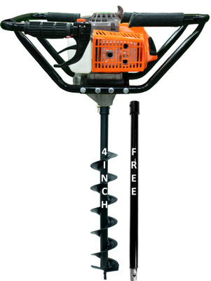 RICO ITALY 63cc Earth auger machine with 4 inch drill bit used for tree plantation, diggering in holes,, Heavy Duty machine with advance technology air cooled petrol engine Auger Drill(One Man Operation)