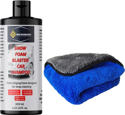 MicroMagic foam blaster car shampoo 300 ml, 1 piece of microfiber cloth 850 GSM Combo