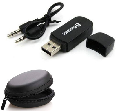 THE CURIOUS HUB v2.1+EDR Car Bluetooth Device with 3.5mm Connector, Adapter Dongle, Audio Receiver(Black)
