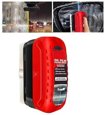Clivemont 1 Car Mirror Oil Film Cleaning Brush Combo