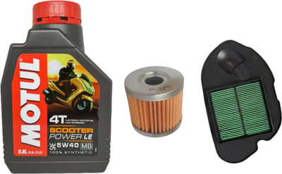 MOTUL SCOOTER POWER LE 5W40 - 800ML WITH AIR AND OIL FILTER FOR ACCESS Combo